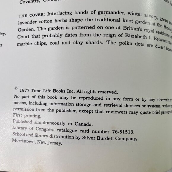 Growing Herbs Time Life Encyclopedia of Gardening u 1977 How to Grow - Picture 11 of 11